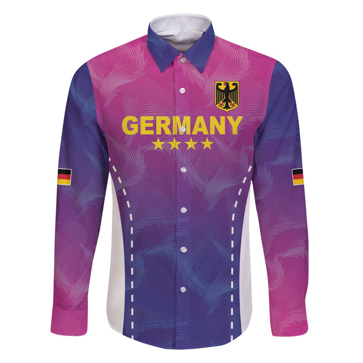 Custom Germany Football Family Matching Off Shoulder Short Dress and Hawaiian Shirt Pink Version - Wonder Print Shop