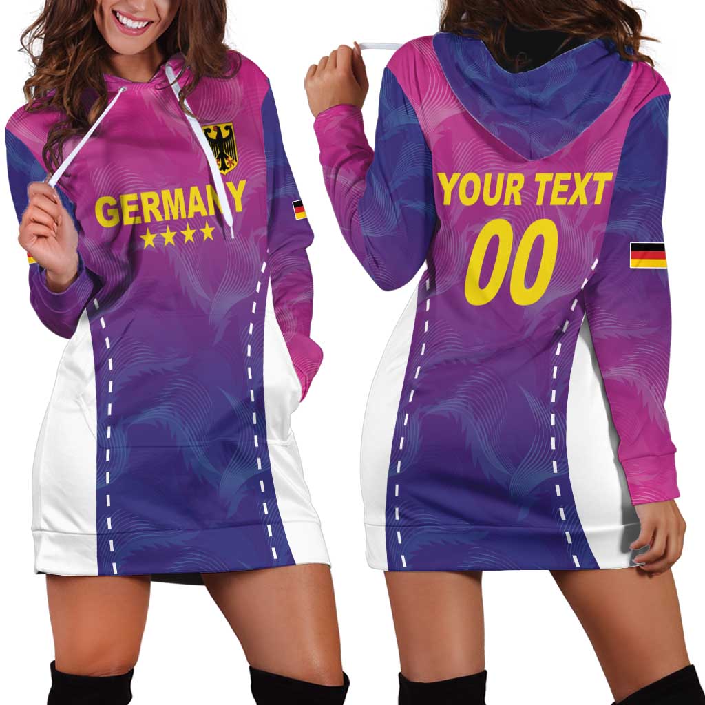 Custom Germany Football Hoodie Dress Pink Version - Wonder Print Shop
