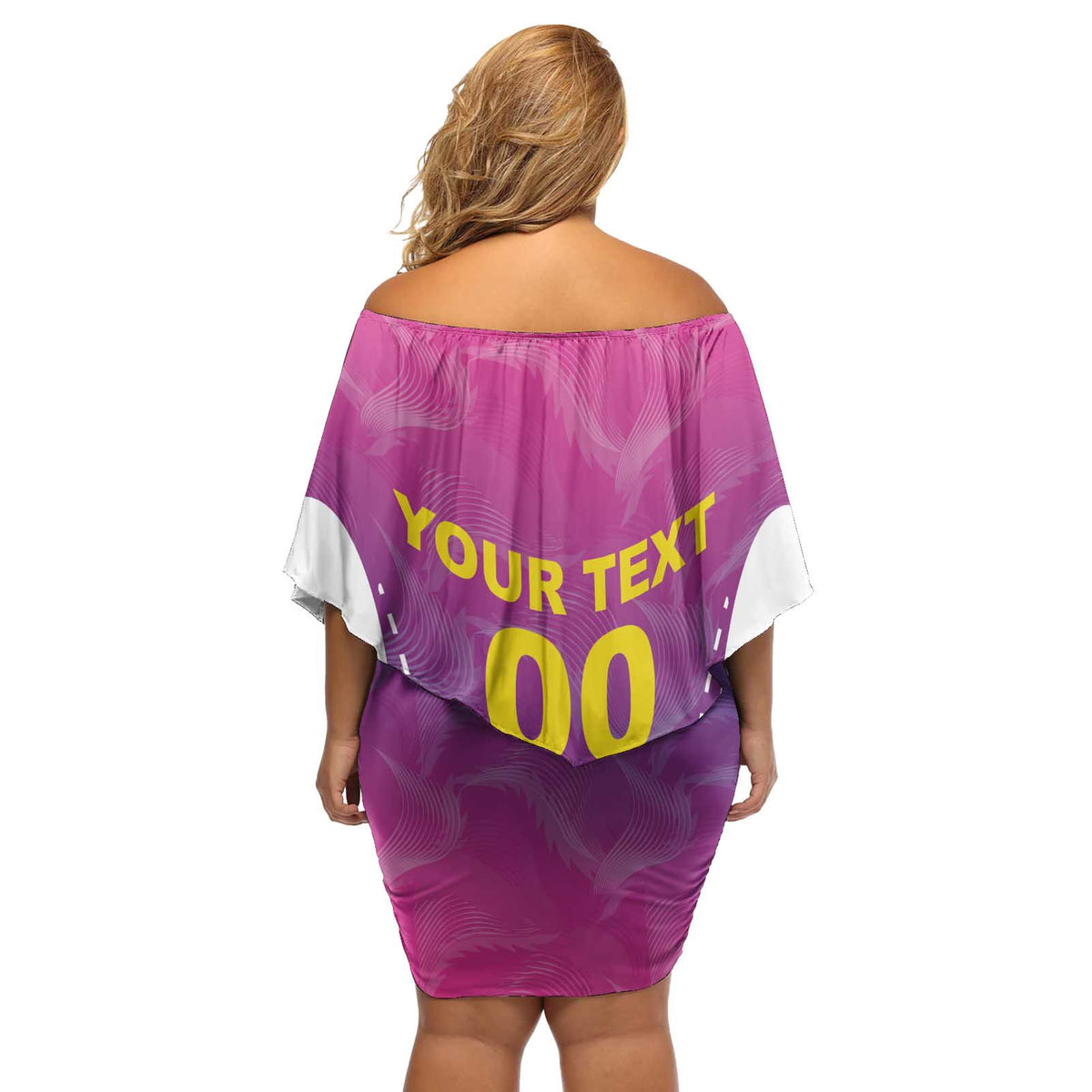 Custom Germany Football Off Shoulder Short Dress Pink Version - Wonder Print Shop