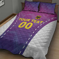 Custom Germany Football Quilt Bed Set Pink Version - Wonder Print Shop
