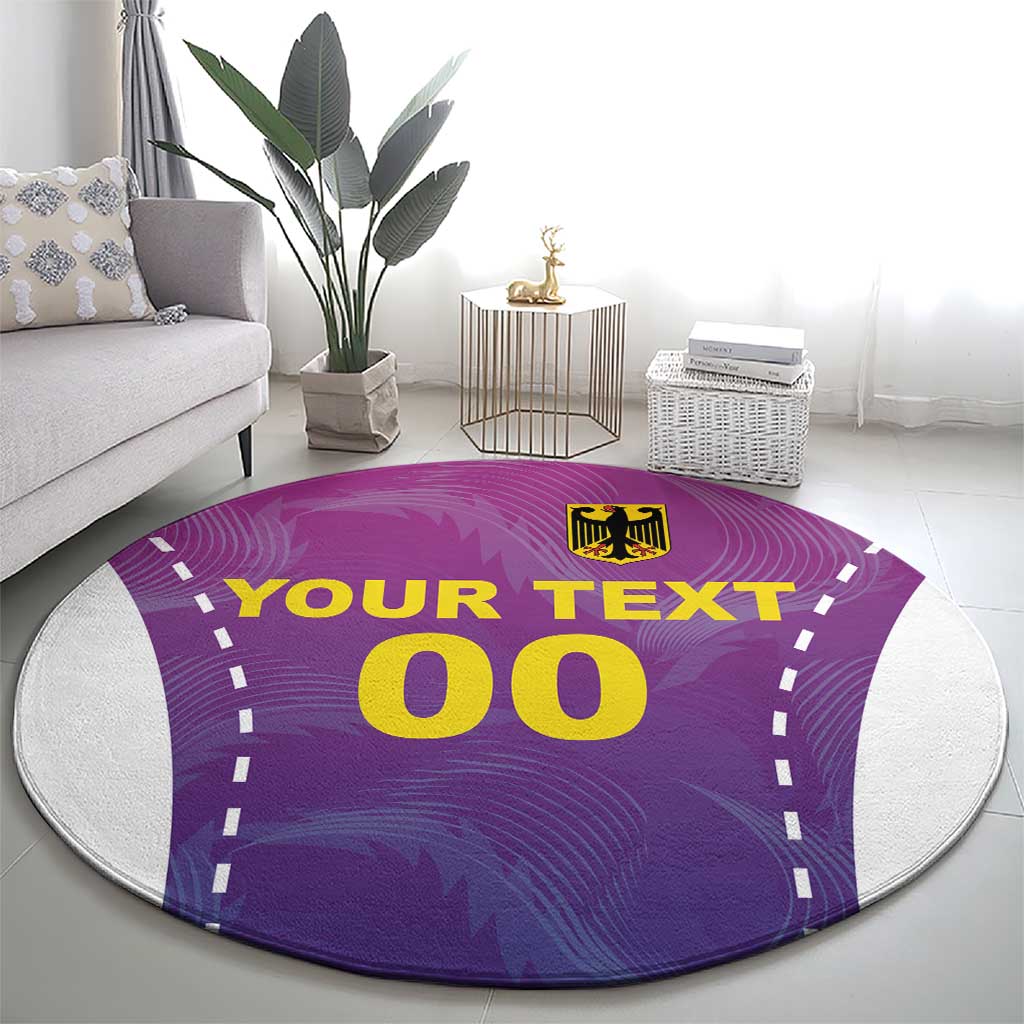 Custom Germany Football Round Carpet Pink Version