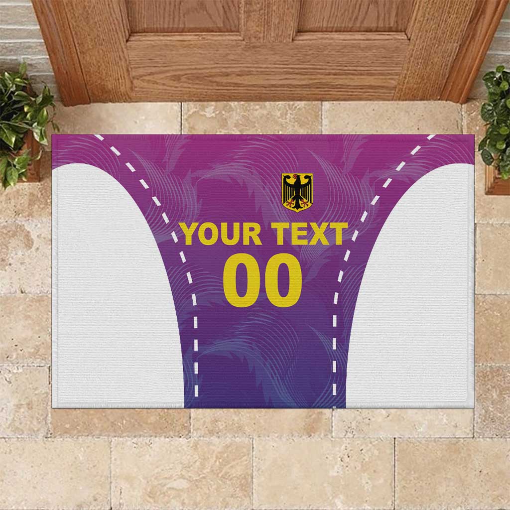 Custom Germany Football Rubber Doormat Pink Version - Wonder Print Shop