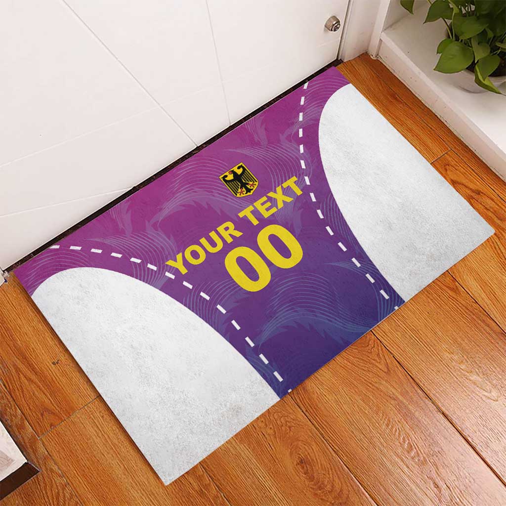 Custom Germany Football Rubber Doormat Pink Version - Wonder Print Shop