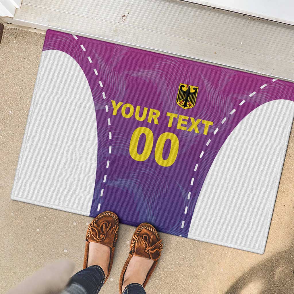 Custom Germany Football Rubber Doormat Pink Version - Wonder Print Shop