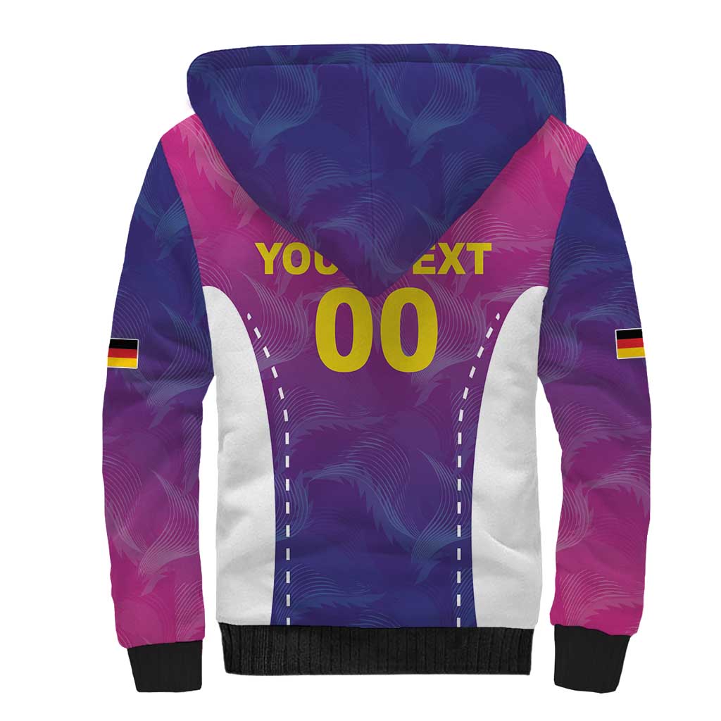 Custom Germany Football Sherpa Hoodie Pink Version - Wonder Print Shop