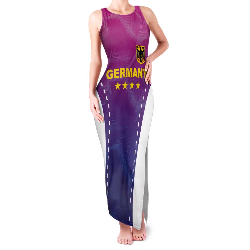 Custom Germany Football Tank Maxi Dress Pink Version - Wonder Print Shop