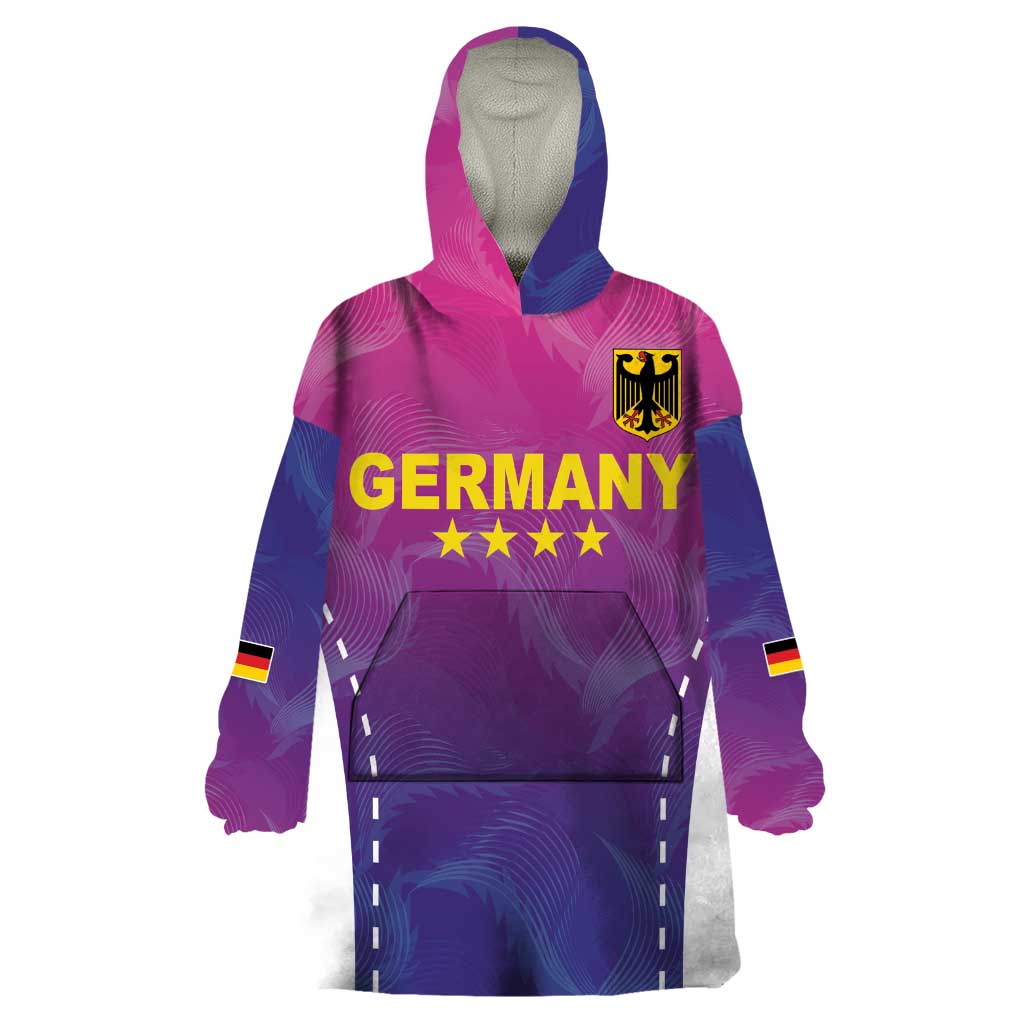 Custom Germany Football Wearable Blanket Hoodie Pink Version - Wonder Print Shop