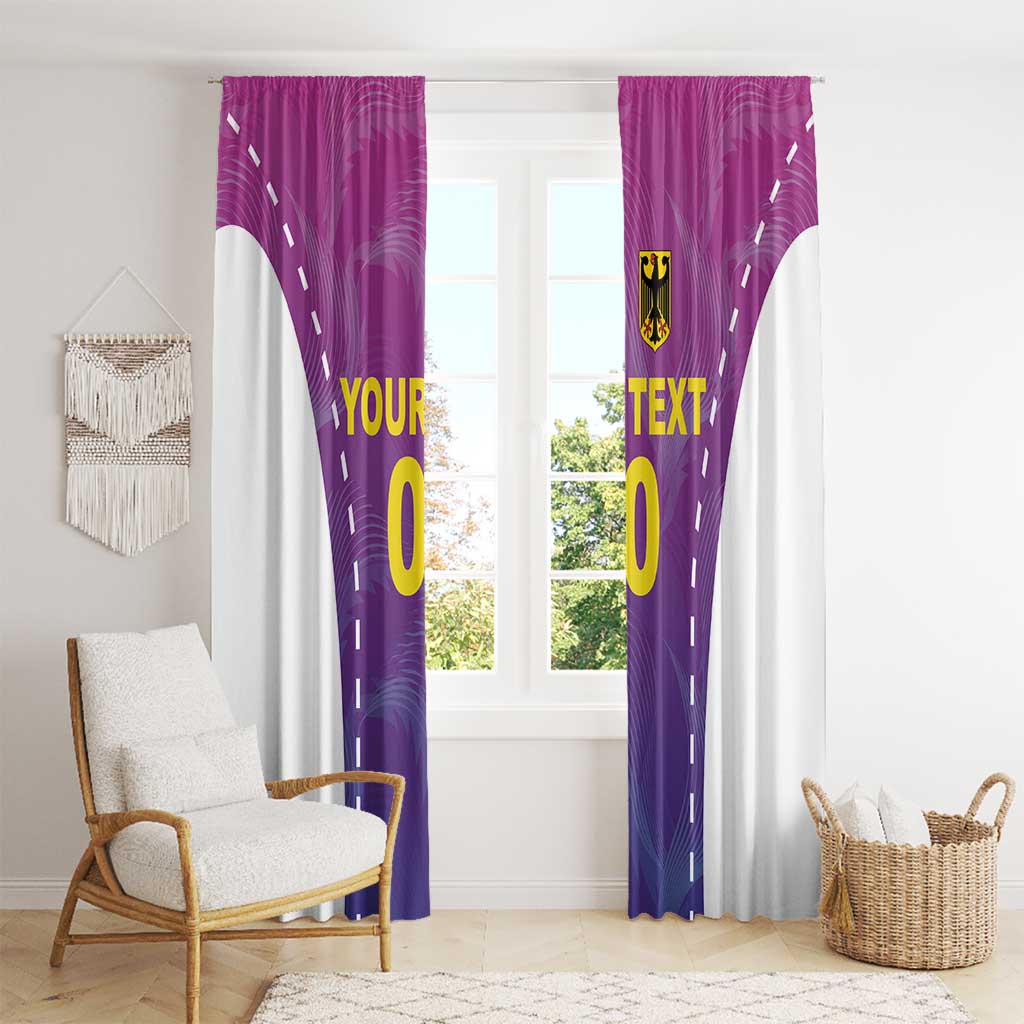 Custom Germany Football Window Curtain Pink Version - Wonder Print Shop