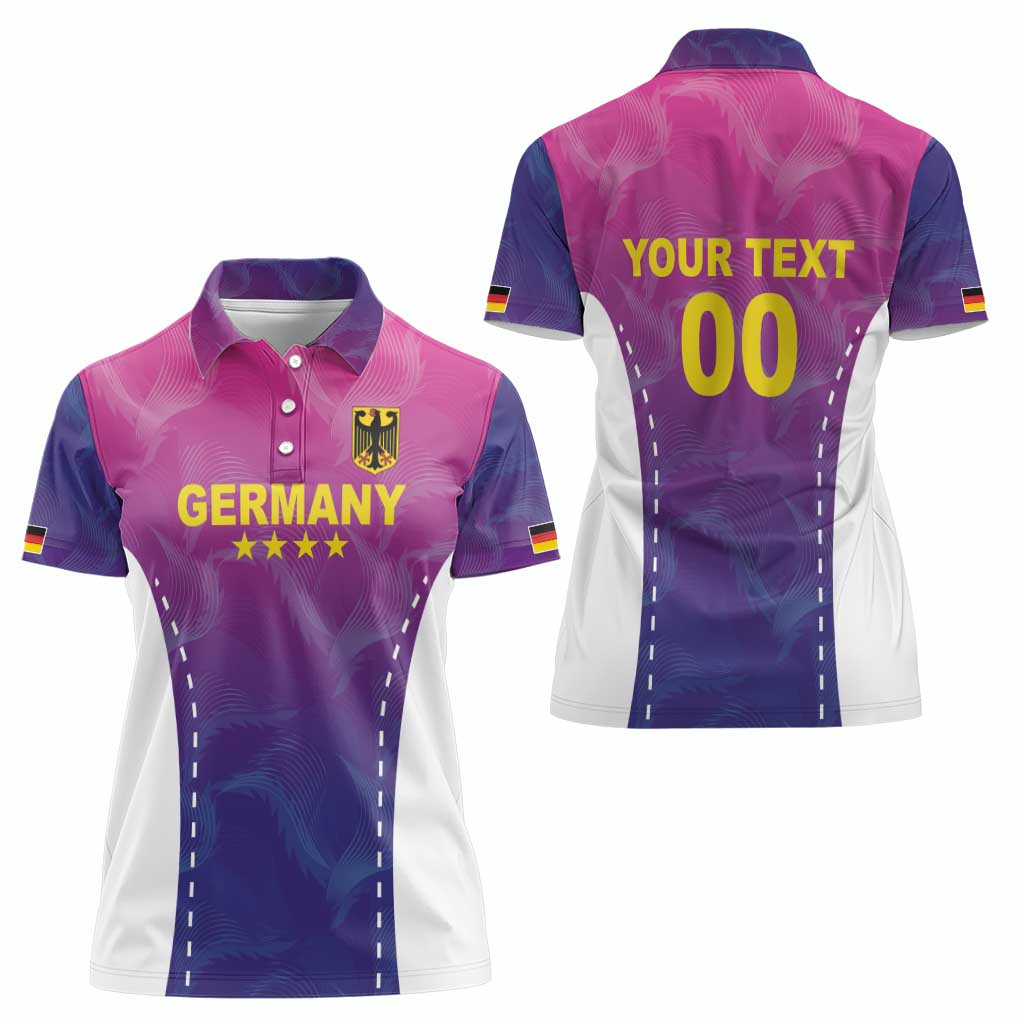 Custom Germany Football Women Polo Shirt Pink Version - Wonder Print Shop