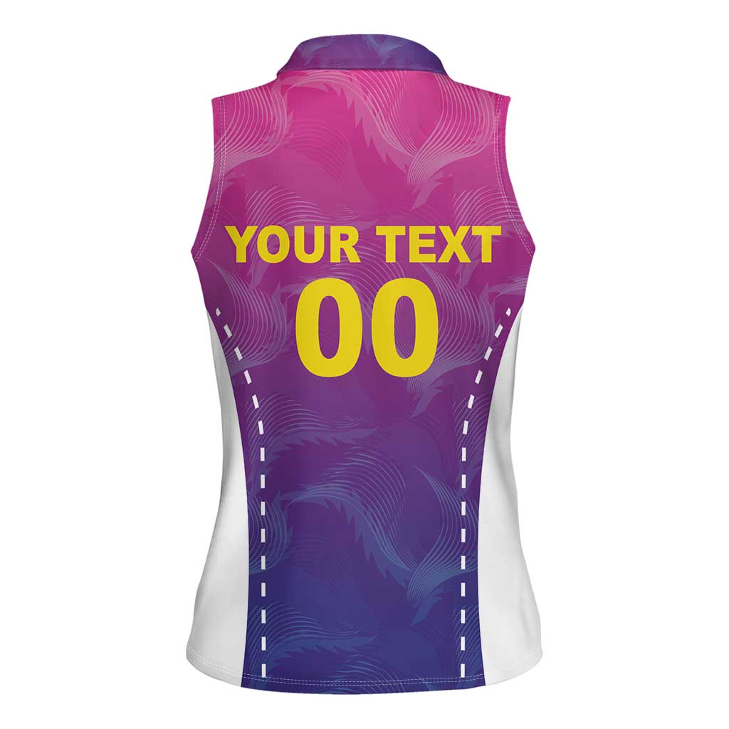 Custom Germany Football Women Sleeveless Polo Shirt Pink Version - Wonder Print Shop