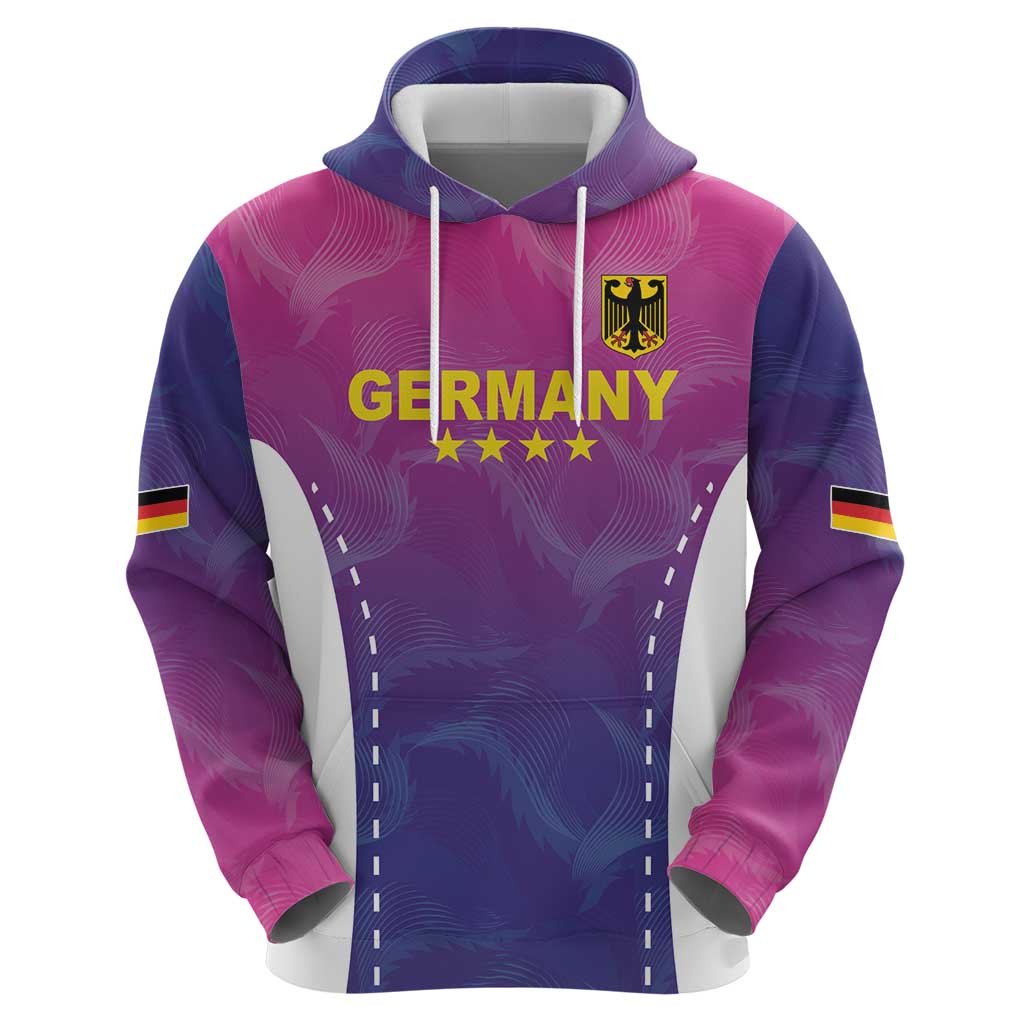Custom Germany Football Zip Hoodie Pink Version - Wonder Print Shop