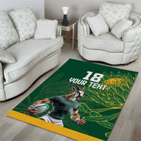 Custom Rugby South Africa Area Rug Springboks Mascot - Wonder Print Shop