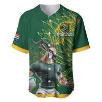 Custom Rugby South Africa Baseball Jersey Springboks Mascot - Wonder Print Shop