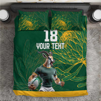Custom Rugby South Africa Bedding Set Springboks Mascot - Wonder Print Shop