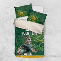 Custom Rugby South Africa Bedding Set Springboks Mascot - Wonder Print Shop