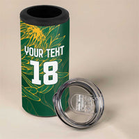 Custom Rugby South Africa 4 in 1 Can Cooler Tumbler Springboks Mascot - Wonder Print Shop