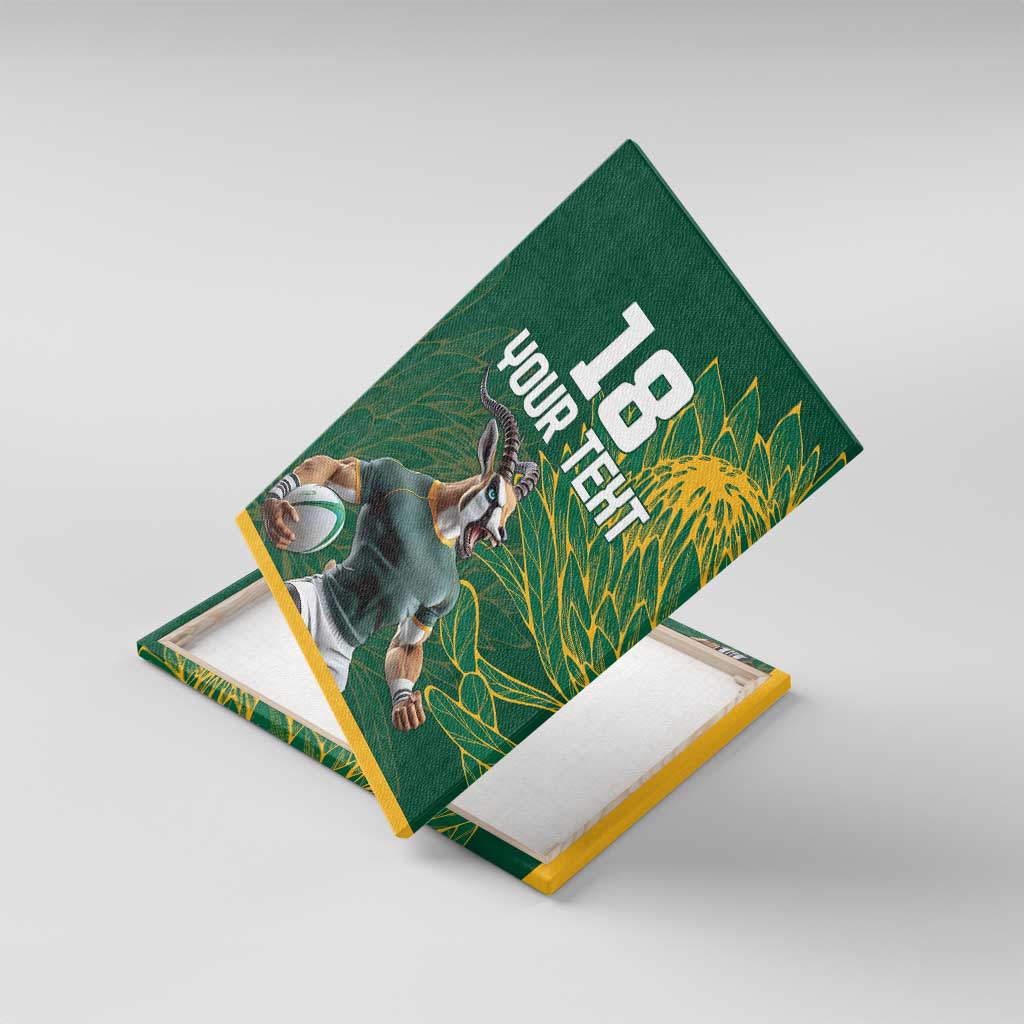Custom Rugby South Africa Canvas Wall Art Springboks Mascot - Wonder Print Shop