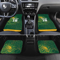 Custom Rugby South Africa Car Mats Springboks Mascot - Wonder Print Shop