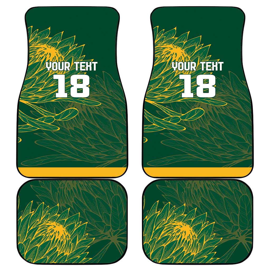 Custom Rugby South Africa Car Mats Springboks Mascot - Wonder Print Shop