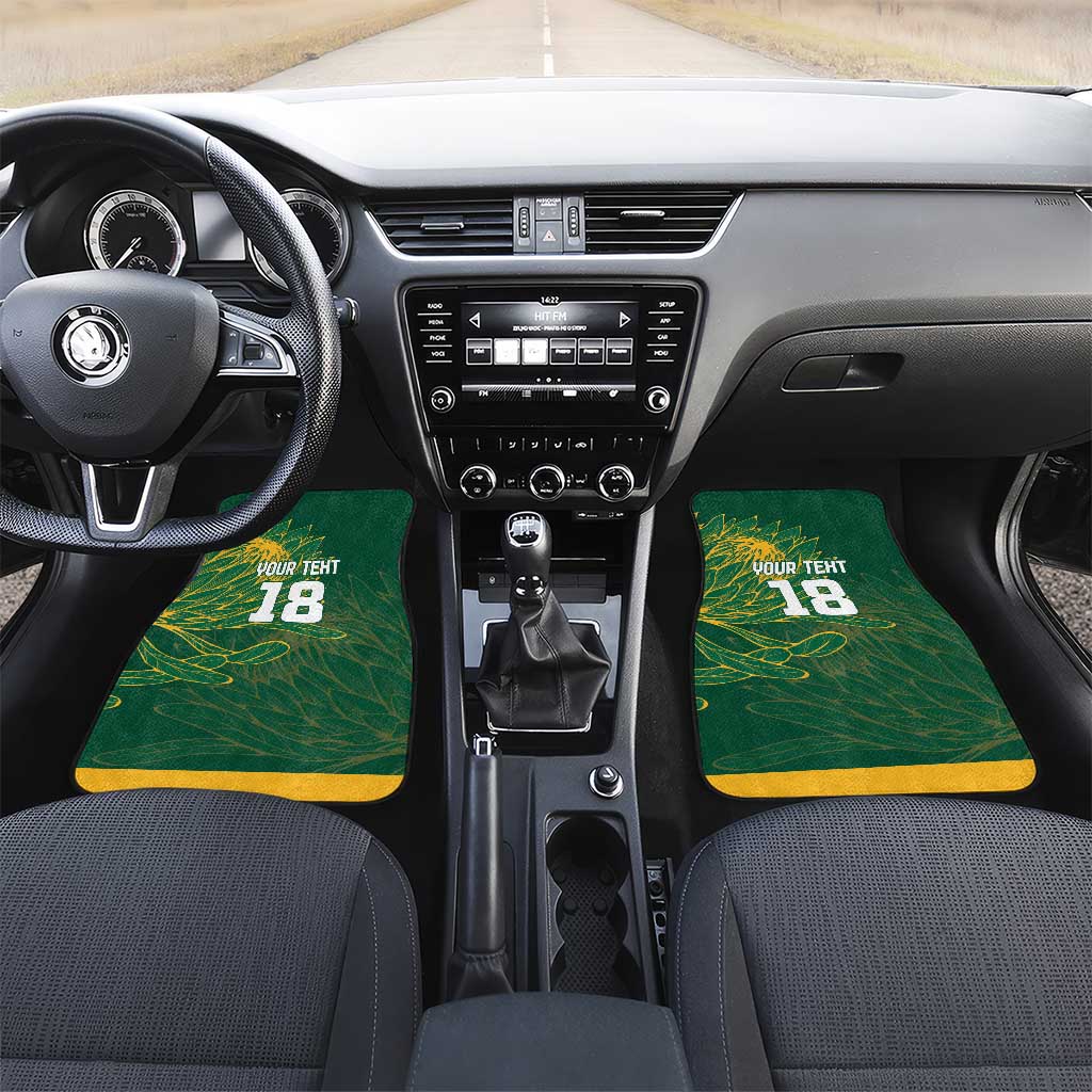 Custom Rugby South Africa Car Mats Springboks Mascot - Wonder Print Shop