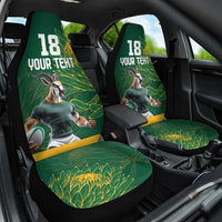 Custom Rugby South Africa Car Seat Cover Springboks Mascot - Wonder Print Shop