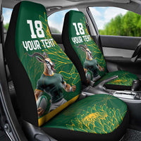 Custom Rugby South Africa Car Seat Cover Springboks Mascot - Wonder Print Shop