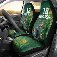 Custom Rugby South Africa Car Seat Cover Springboks Mascot - Wonder Print Shop