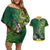 Custom Rugby South Africa Couples Matching Off Shoulder Short Dress and Hawaiian Shirt Springboks Mascot - Wonder Print Shop