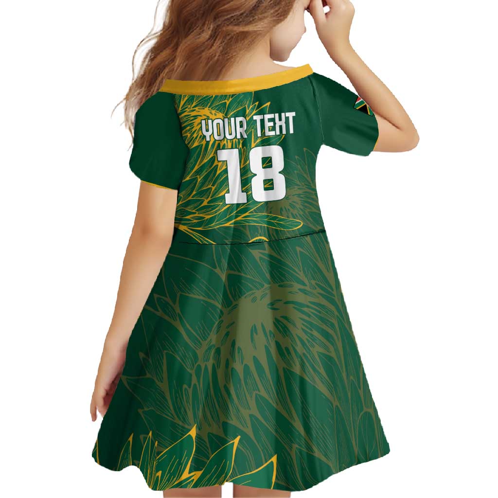 Custom Rugby South Africa Family Matching Mermaid Dress and Hawaiian Shirt Springboks Mascot - Wonder Print Shop