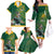 Custom Rugby South Africa Family Matching Off The Shoulder Long Sleeve Dress and Hawaiian Shirt Springboks Mascot - Wonder Print Shop