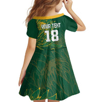 Custom Rugby South Africa Family Matching Off Shoulder Maxi Dress and Hawaiian Shirt Springboks Mascot - Wonder Print Shop