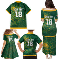 Custom Rugby South Africa Family Matching Puletasi and Hawaiian Shirt Springboks Mascot - Wonder Print Shop