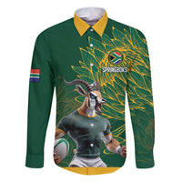 Custom Rugby South Africa Family Matching Puletasi and Hawaiian Shirt Springboks Mascot - Wonder Print Shop