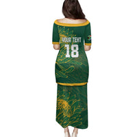 Custom Rugby South Africa Family Matching Puletasi and Hawaiian Shirt Springboks Mascot - Wonder Print Shop