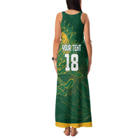 Custom Rugby South Africa Family Matching Tank Maxi Dress and Hawaiian Shirt Springboks Mascot - Wonder Print Shop