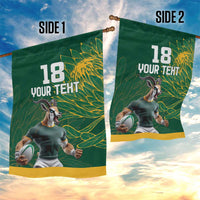 Custom Rugby South Africa Garden Flag Springboks Mascot - Wonder Print Shop
