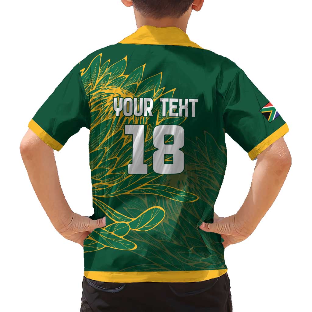 Custom Rugby South Africa Kid Hawaiian Shirt Springboks Mascot - Wonder Print Shop