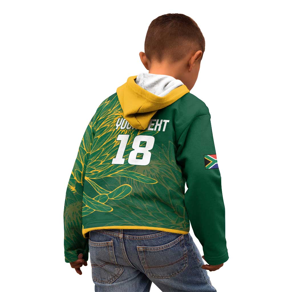 Custom Rugby South Africa Kid Hoodie Springboks Mascot - Wonder Print Shop