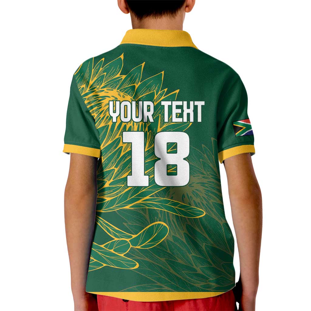Custom Rugby South Africa Kid Polo Shirt Springboks Mascot - Wonder Print Shop