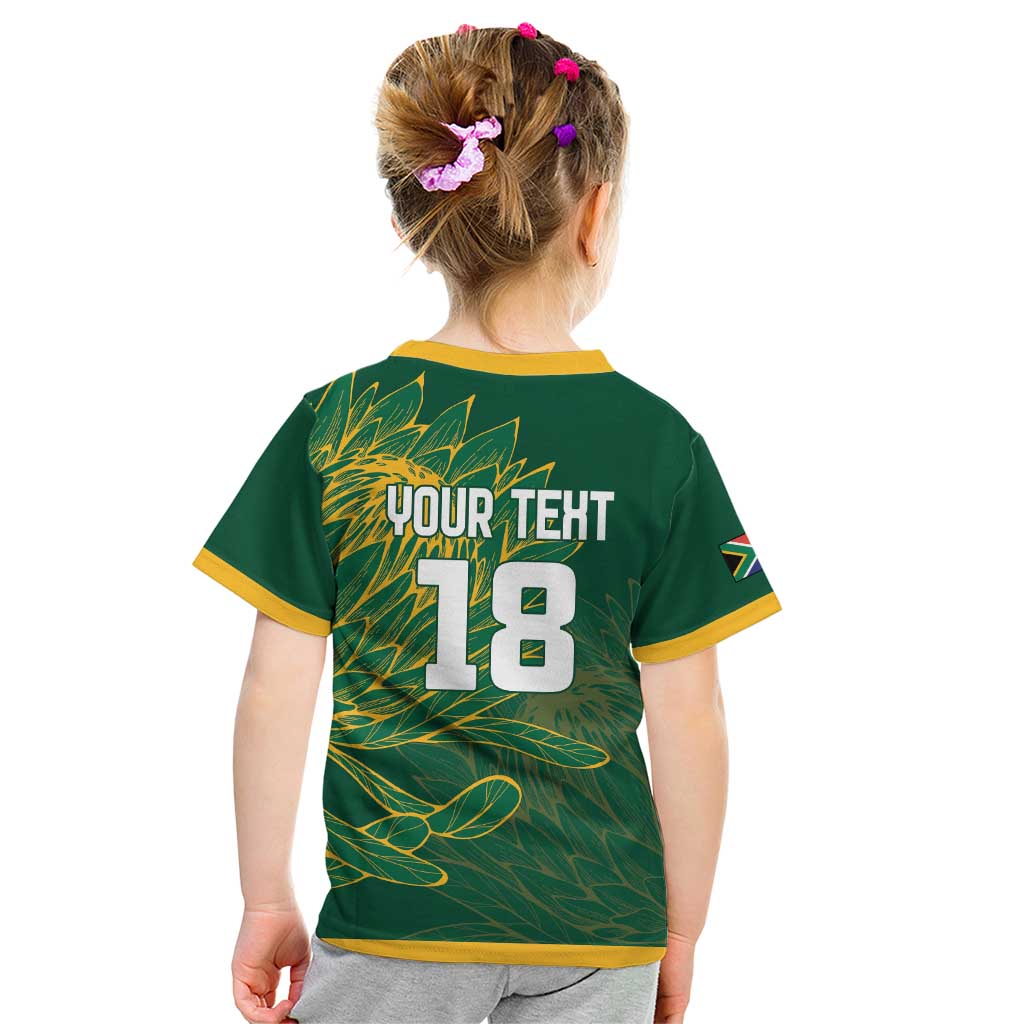 Custom Rugby South Africa Kid T Shirt Springboks Mascot - Wonder Print Shop