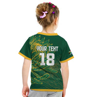 Custom Rugby South Africa Kid T Shirt Springboks Mascot - Wonder Print Shop