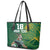 Custom Rugby South Africa Leather Tote Bag Springboks Mascot - Wonder Print Shop