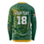Custom Rugby South Africa Long Sleeve Shirt Springboks Mascot - Wonder Print Shop