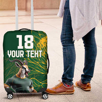 Custom Rugby South Africa Luggage Cover Springboks Mascot - Wonder Print Shop