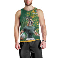 Custom Rugby South Africa Men Tank Top Springboks Mascot - Wonder Print Shop