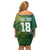 Custom Rugby South Africa Off Shoulder Short Dress Springboks Mascot - Wonder Print Shop