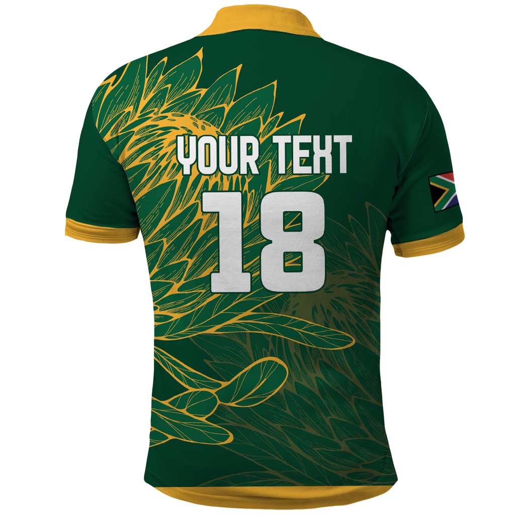 Custom Rugby South Africa Polo Shirt Springboks Mascot - Wonder Print Shop