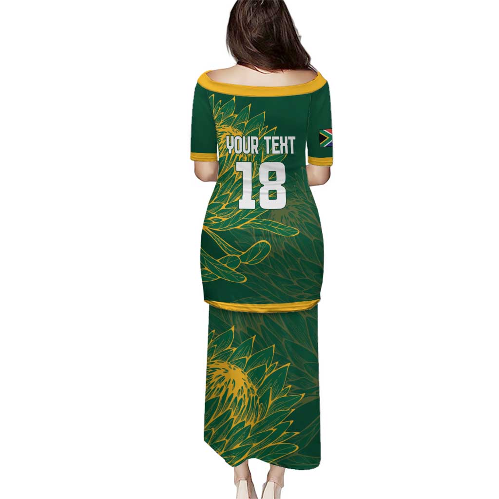 Custom Rugby South Africa Puletasi Springboks Mascot - Wonder Print Shop