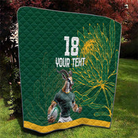 Custom Rugby South Africa Quilt Springboks Mascot - Wonder Print Shop