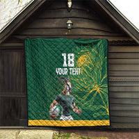 Custom Rugby South Africa Quilt Springboks Mascot - Wonder Print Shop